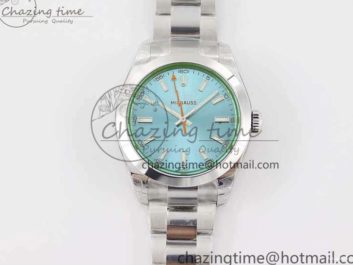 Milgauss 904L Bracelet Best Blue TWF SH3131 ICE Dial 1:1 on SS GV 116400 Edition 1231